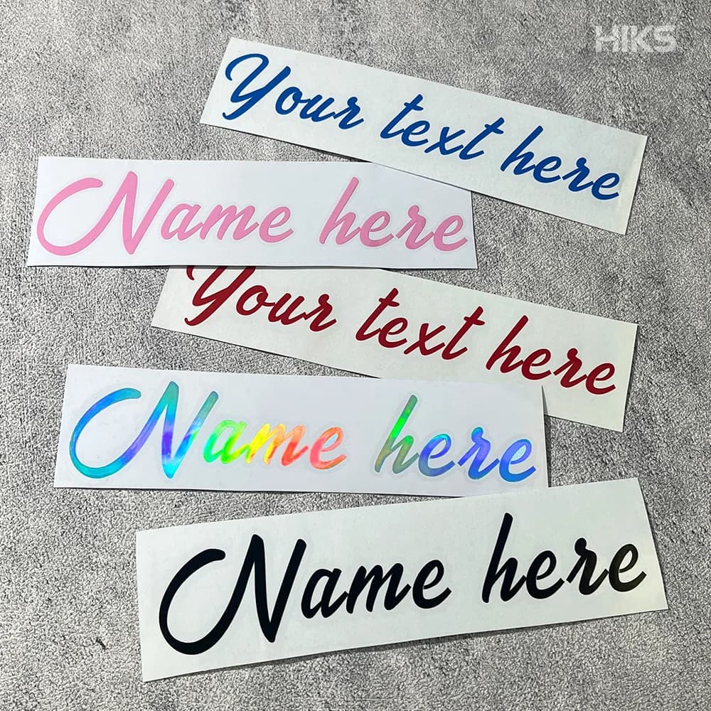 2PCS Custom Cursive Name Vinyl Stickers Personalized Text Decals Waterproof Labels for Cup Bottle Car Window Wedding Birthday