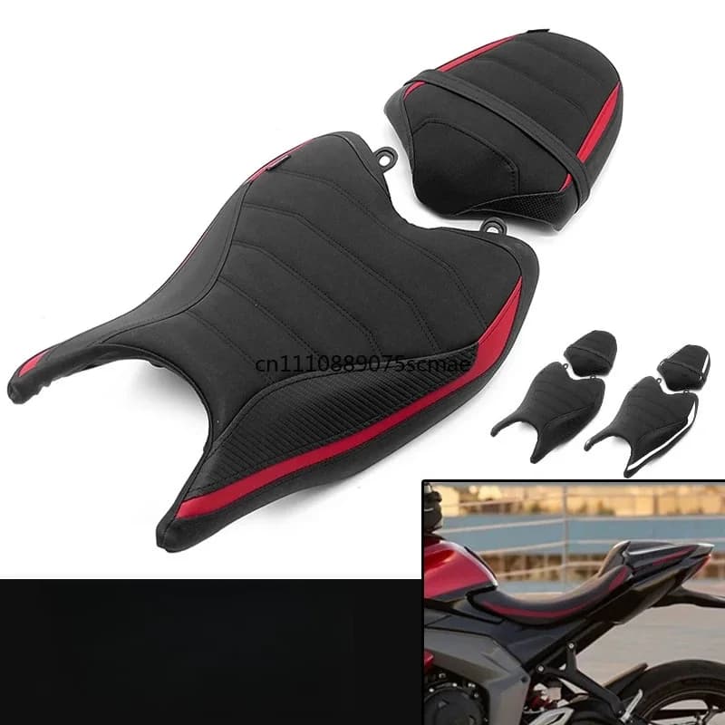 For 660 2024 Front Driver Seat 660 Motorcycle Rear Passenger Cushion Cover Accessories
