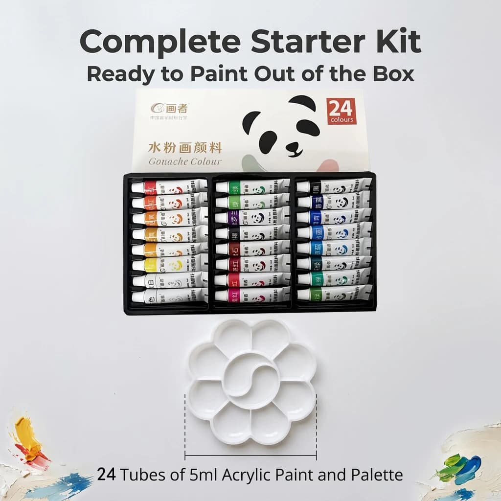 12/18/24 Color Watercolor Painting Pigments + Palette, Suitable for Student Painting Pigment Set of Tools and Supplies