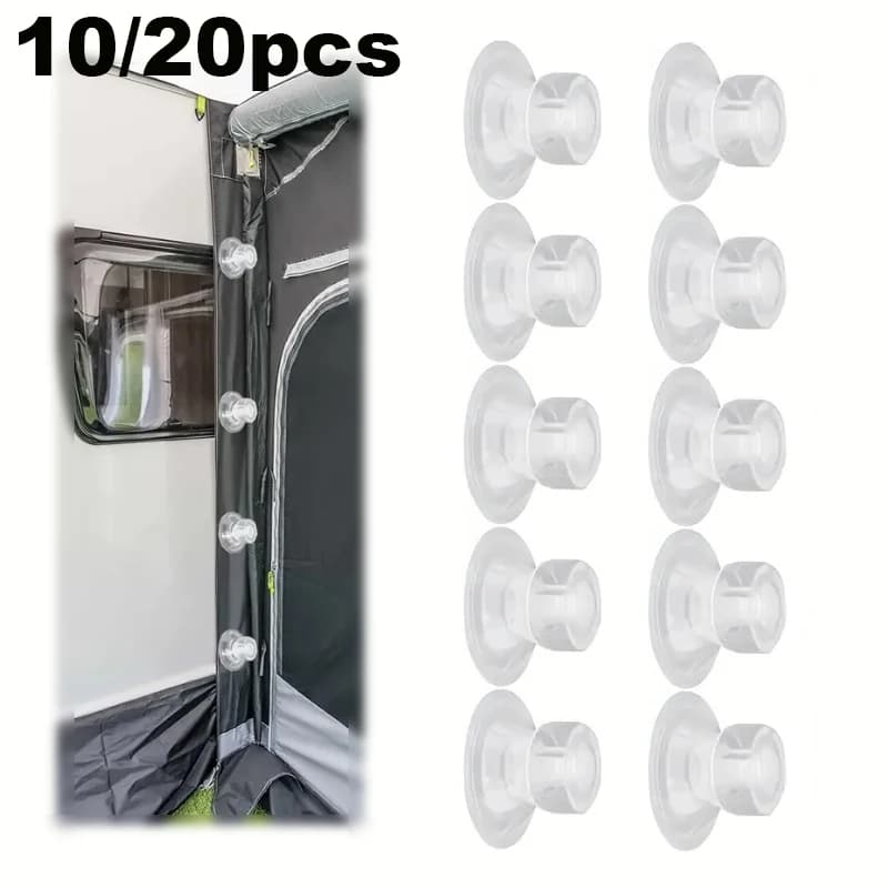 10/20PCS 45 millimetri Trasparente Caravan Forte Ventosa Ganci Kit Rondelle Rotonde Per RV Tenda Da Campeggio Tenda Ganci di Aspirazione RV accessori