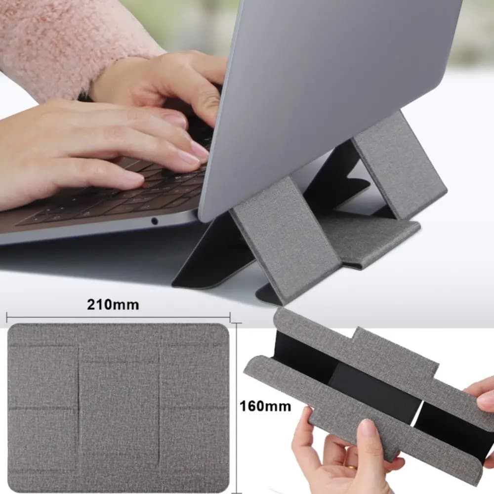 Nuovo Supporto Pieghevole in PU per Tablet e Laptop, Regolabile, da Scrivania