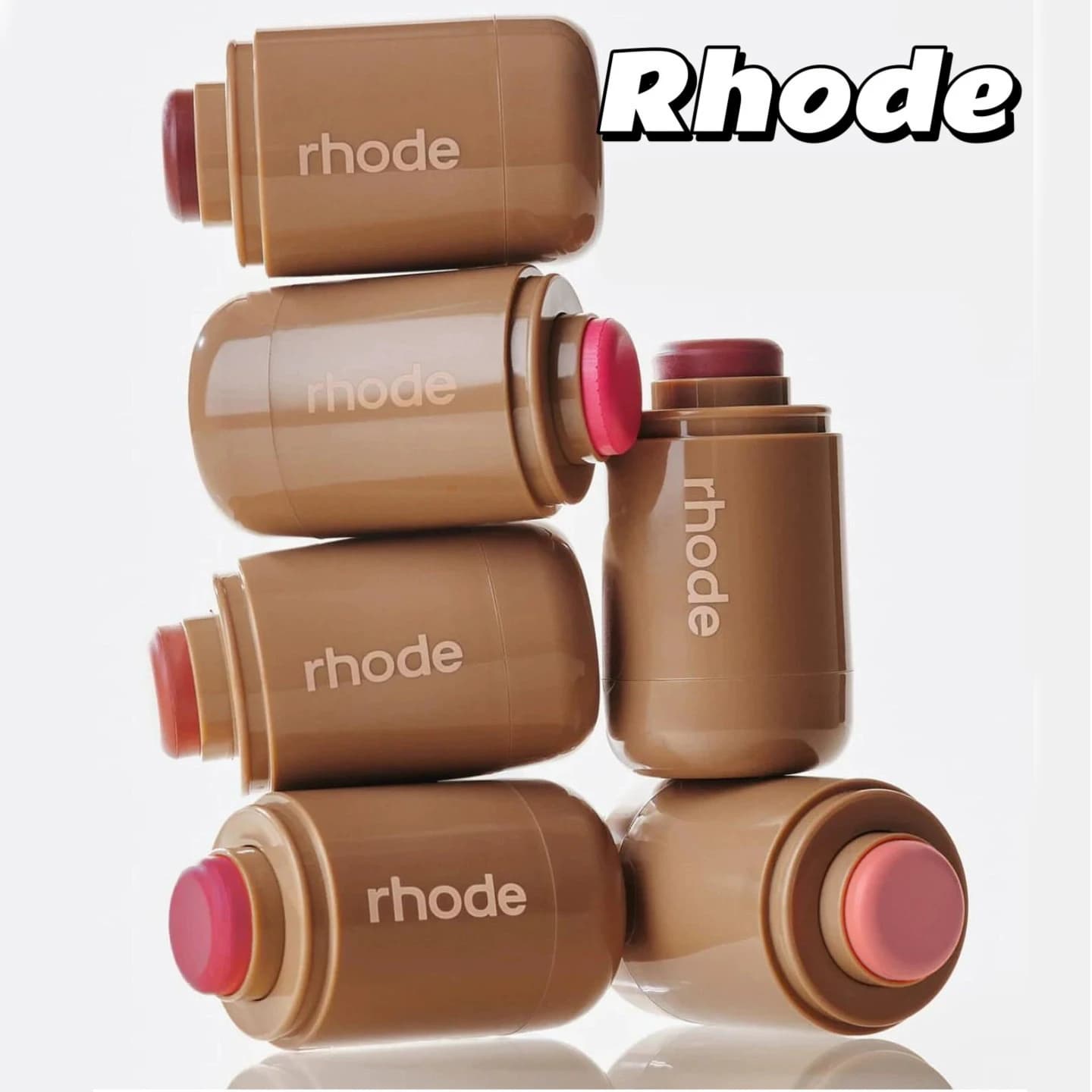 Rhod Pocket Blush LIP Stick Lip And Cheek Hydrating Stick Natural Rouge Powder Blush Cream Lipstick Cheek Easy To Apply Color