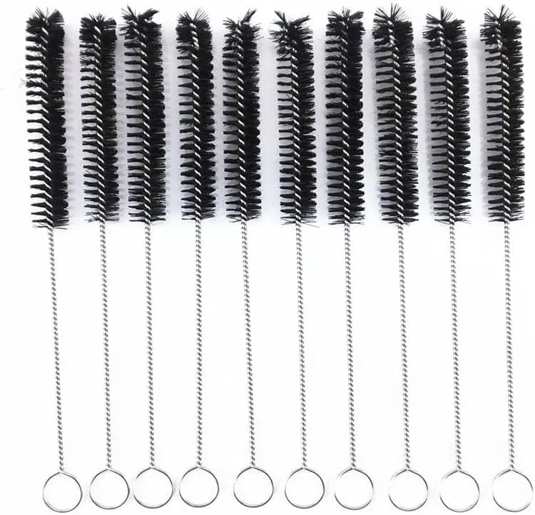 Confezione da 10 Spazzole in Nylon per Tubi e Condotti da 10mm con Manico a Filo per la Pulizia di Luoghi Difficili da Raggiungere