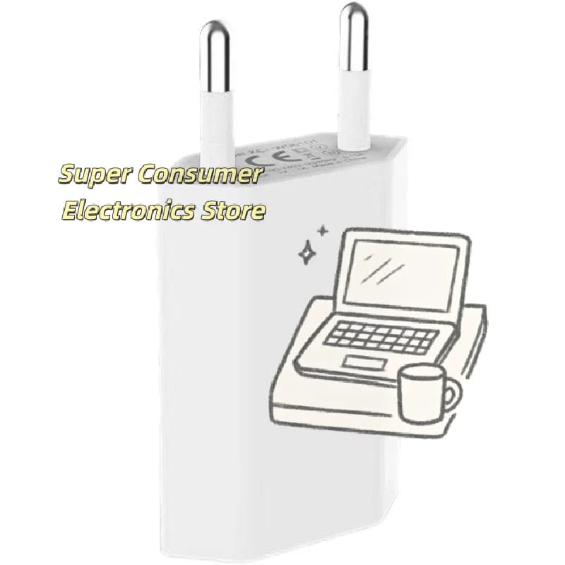EU Plug USB Wall Charger Fast Charging Overheat Protection Shockproof Power Adapter for Home Travel Outdoor Use