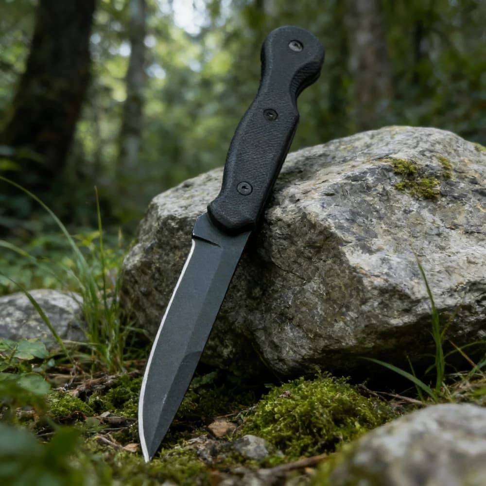 Outdoor fixed blade knife with K sheath, light, for domestic kitchen, hunting, emergencies, camping, pocket instrument