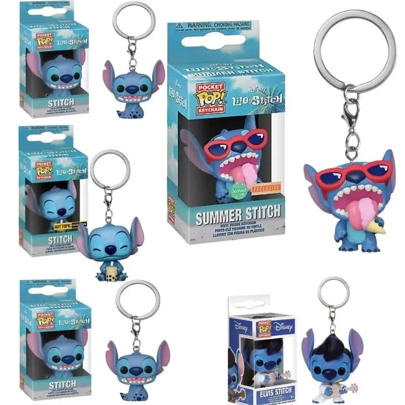 Nuovo Portachiavi Anime Stitch Elvi Stitch Summes, Giocattolo Portachiavi Stitch, Action Figure per Bambini e Ragazzi