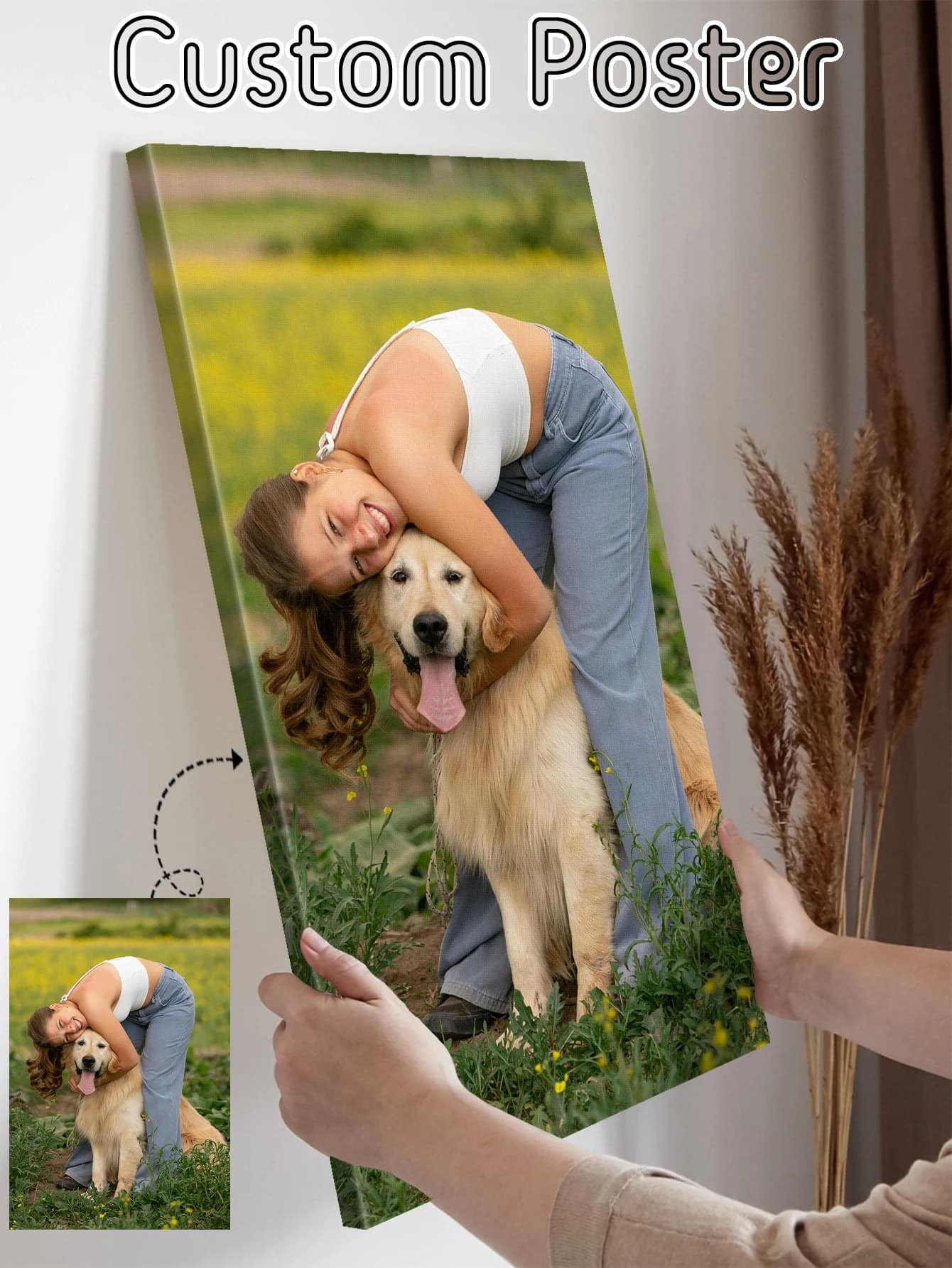 Poster su tela personalizzato di tutte le dimensioni CON CORNICE FAI DA TE O SOLO POSTER SU TELA per decorazioni pasquali/regali di Pasqua/decorazioni per il soggiorno/decorazioni per la camera da letto