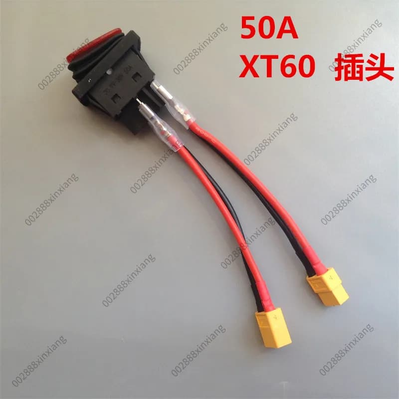 for 50A Waterproof Power Switch 4‑Pin 2‑Position with XT60 T‑Plug Main Power Switch for RC Fishing Net Boat