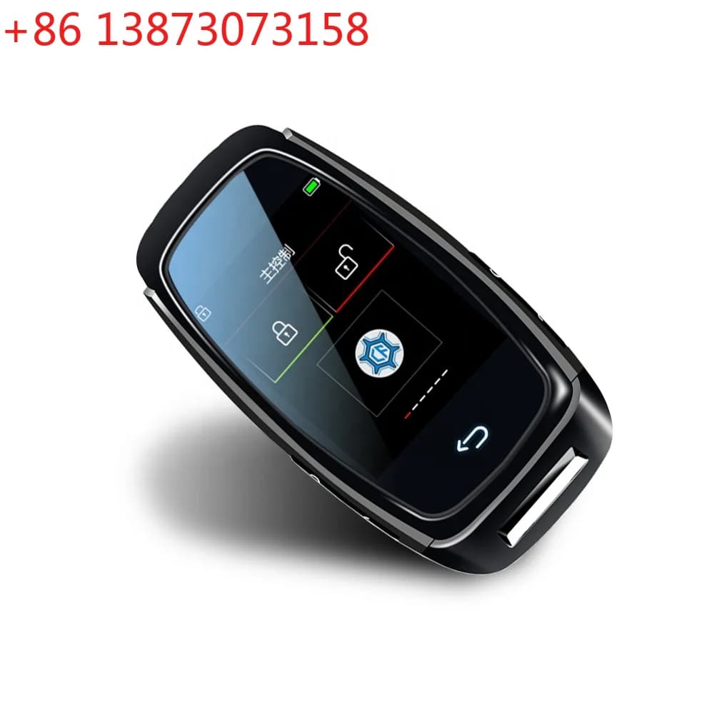 For Audi Style Electric Smart Key Starter Car Auto Keyless System Automatic Vehicle Door Lock LCD Buttons Korean English