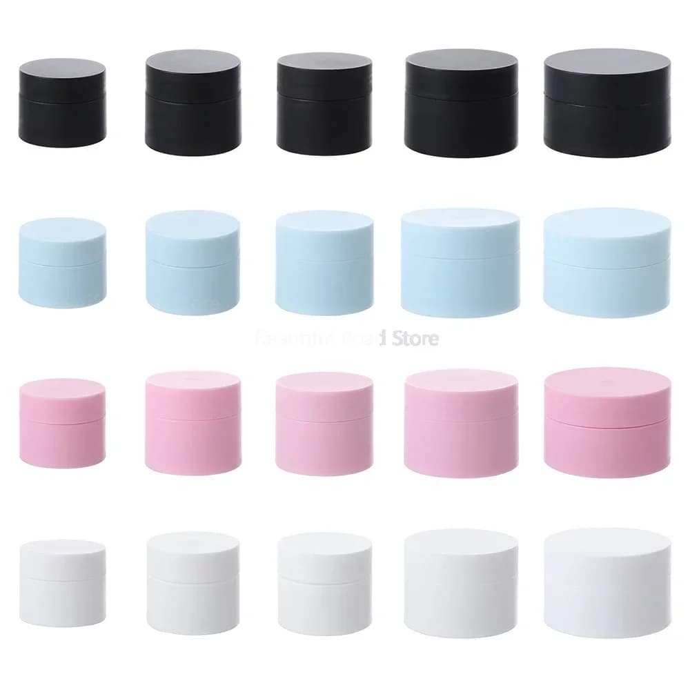 1PC Round Bottles Reusable Vacuum Cosmetic Vase Plastic Container For Make-up Cream For Face Shade Gel Suncreen Travel Bottle For Perfume