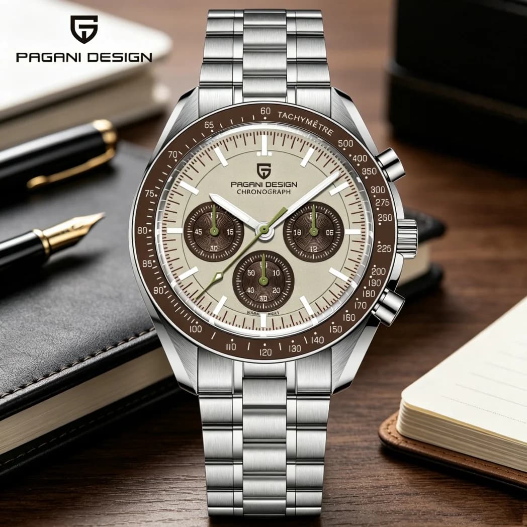 PAGANI DESIGN Nuovo Orologio da Uomo 500 Speedometer Circle Sport Cronografo in Acciaio Inossidabile 316L Luminoso con Movimento al Quarzo Giapponese e Vetro Zaffiro AR - Lusso e Prestazioni