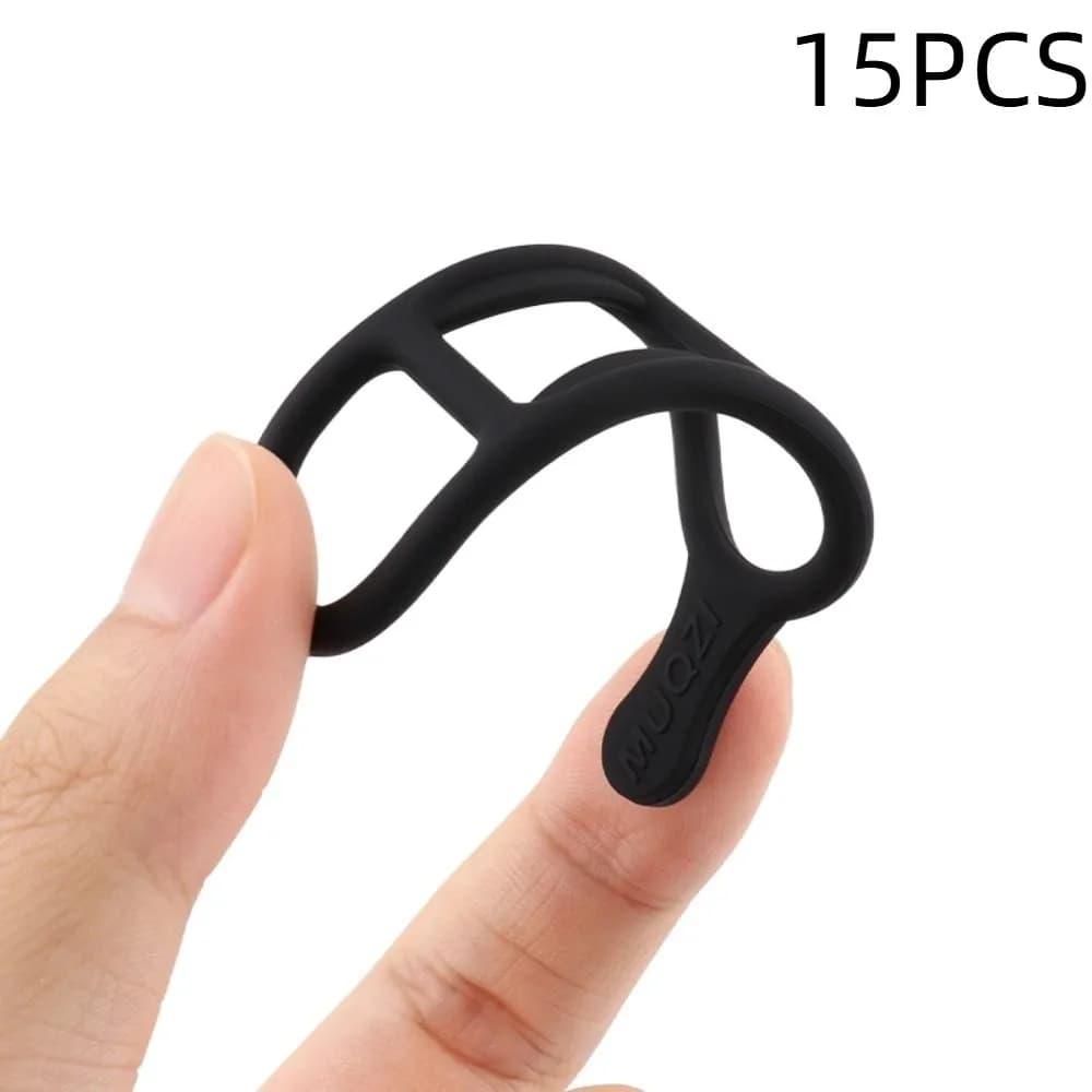Set of 15 Silicone Belts for Bicycle Headlights, Resistant to wear, Stables, Read, for Handlebar and Edge Computer