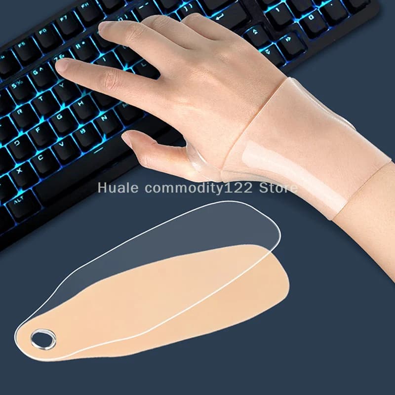 1 pz trasparente sollievo dal polso tutore avvolgente fasciatura in silicone supporto braccialetto protezione per il pollice tutore per le mani supporto per il polso accessorio