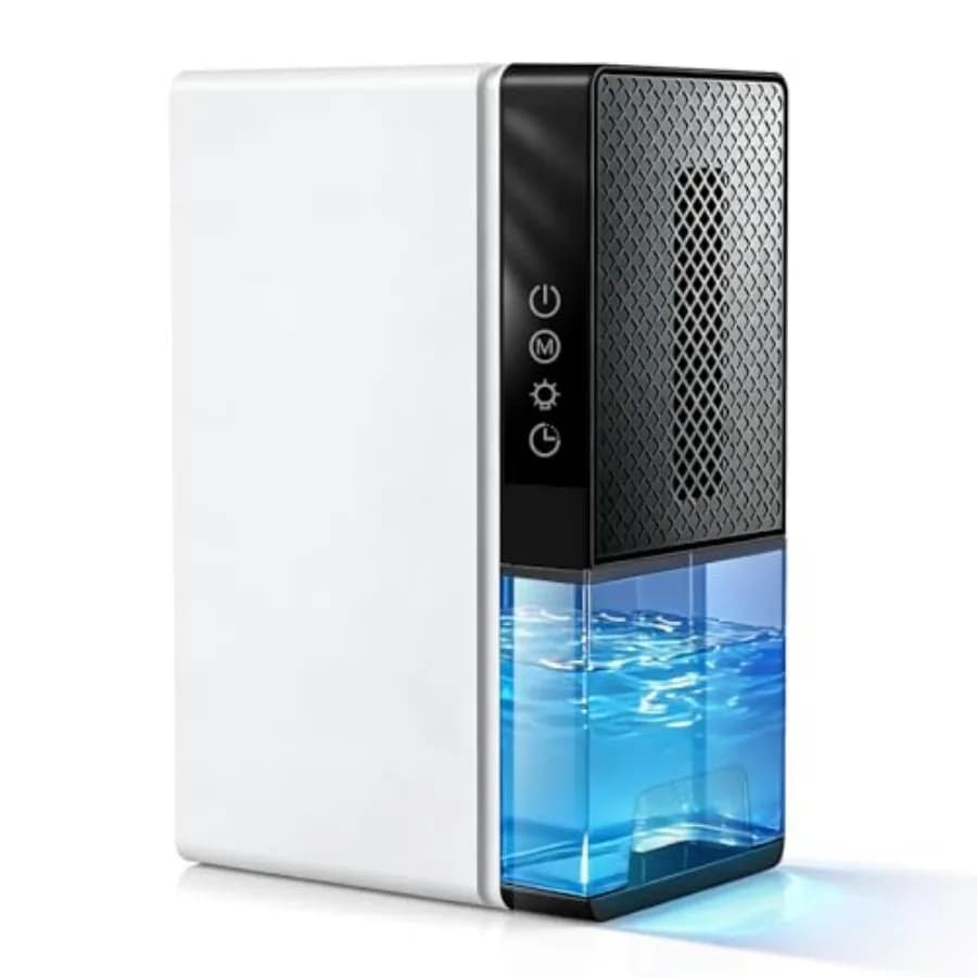 Deumidificatore da 95OZ per la casa (1000 piedi quadrati) - Silenzioso con spegnimento automatico e luce ambientale rilassante a 7 colori, ideale per la soggiorno