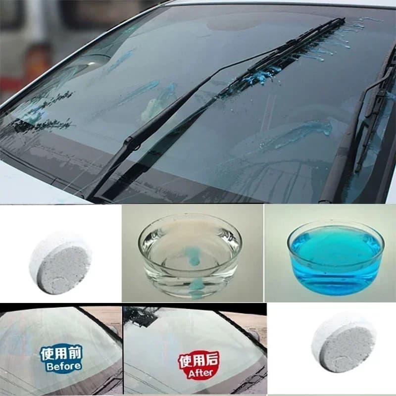6 pezzi (1 pz = 4L acqua) tergicristallo solido per Auto nuovo di zecca pulizia automatica dei vetri dell'auto detergente per vetri del parabrezza dell'auto