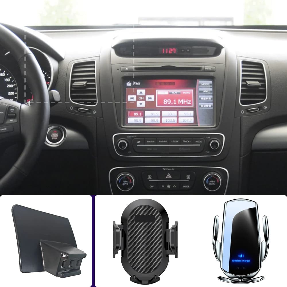 Supporto per telefono da auto per KIA Sorento 2009 2010 2011-2014 supporti per telefoni cellulari ricarica Wireless per auto accessori speciali per Base fissa