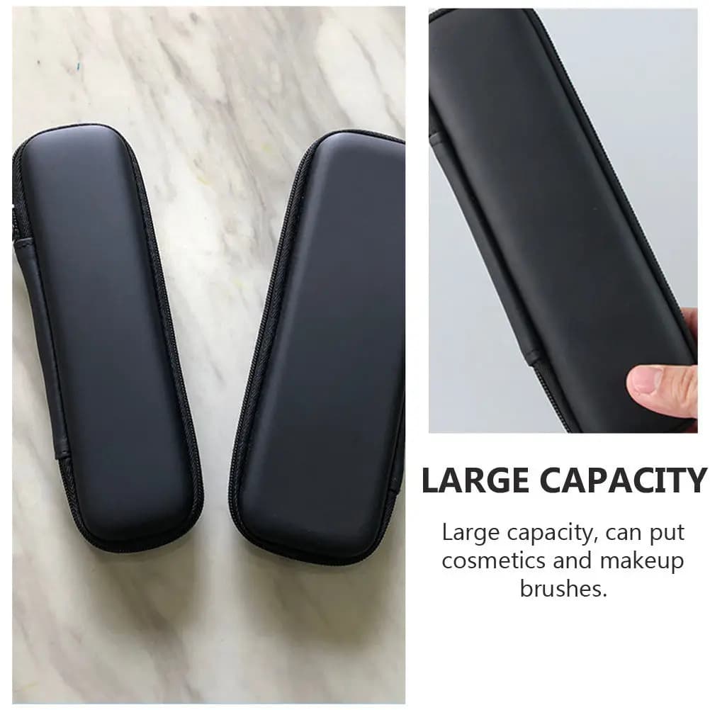 2 Pezzi Custodia Ecologica Semplice per Pennelli da Trucco, Borsa da Viaggio Multifunzionale Portatile per Pennelli e Palette Ombretti