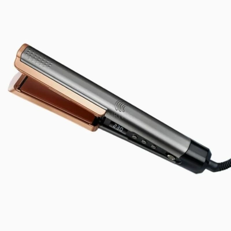 2-in-1 Ceramic Professional Hair Plate with Ionizer and LCD Panel Largo, Adjustable Temperature