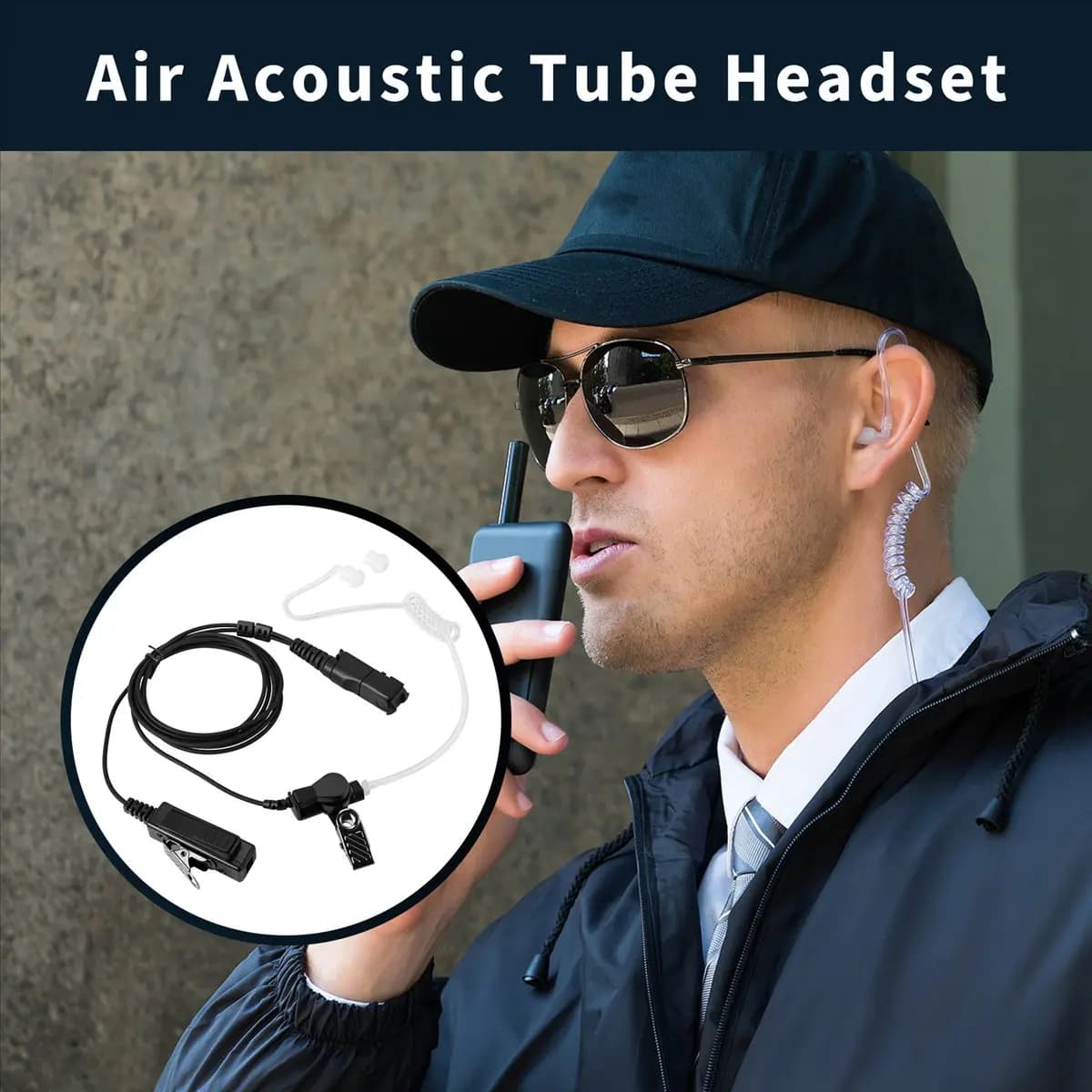AA97 Walkie Talkie Air Tubo Acustico PPT Auricolare Auricolare per Xir P6600 P6620 XPR3300 XPR3500 MTP3250