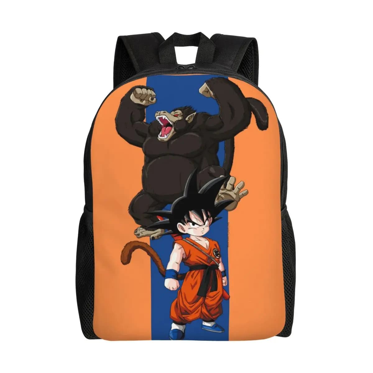Zaino da Viaggio Personalizzato con Tema Anime Goku, per Uomo e Donna, Borsa per Laptop e Libri, Carino Zaino da Studente Universitario