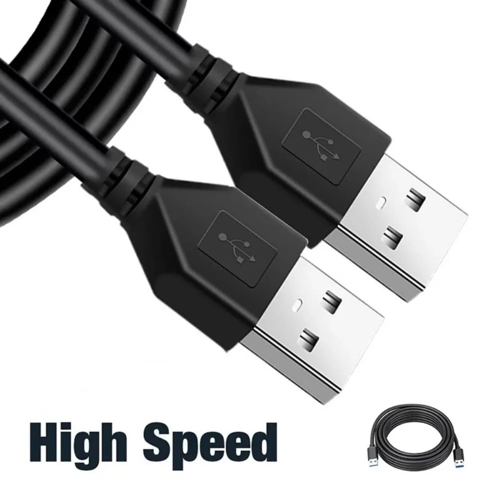 0.5m 1m 1.5m USB 2.0 A Male to USB A Male Data Sync Charger Extension Cable Cord for PC Laptop Keyboard Hard Drive Webcam