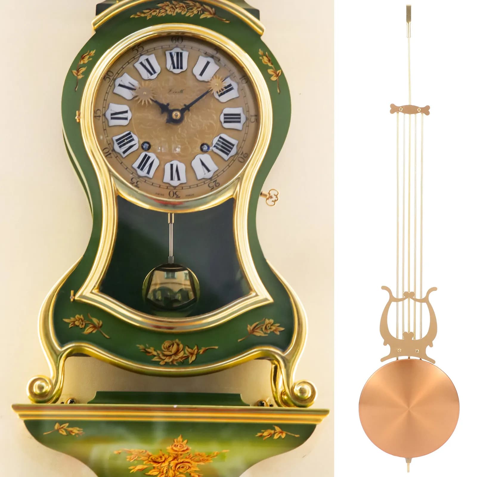 Metal Clock Pendulum Movement Part Elegant Classic Color Replacement for Wall Clock DIY Repair Metal Pendulum Parts
