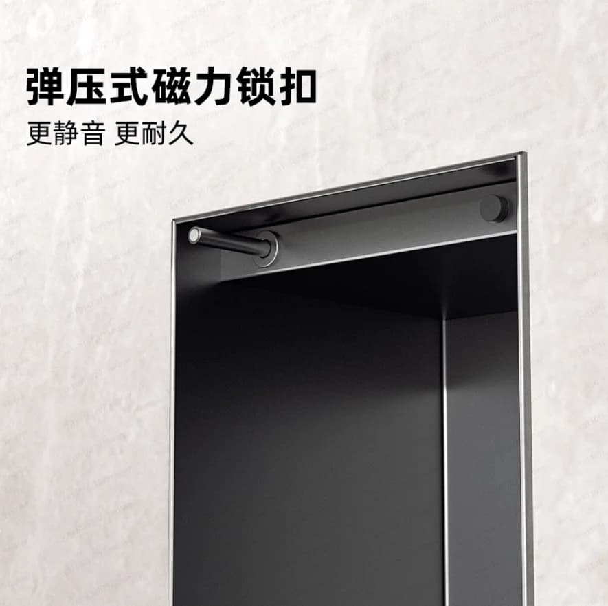 Scopino per WC da incasso in acciaio inossidabile per nicchia bagno, modello a scomparsa con spazzola in silicone integrata