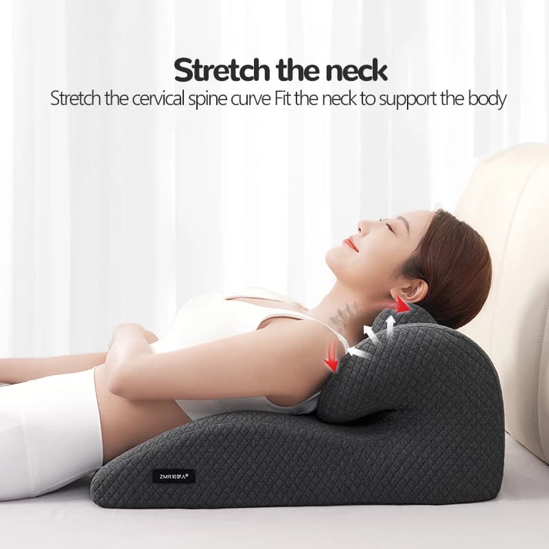 Nuovo Cuscino Multifunzionale per Posizione Prona, Cuscino per Dormire Sdraiato, Design Curvo Unico con Supporto Lombare