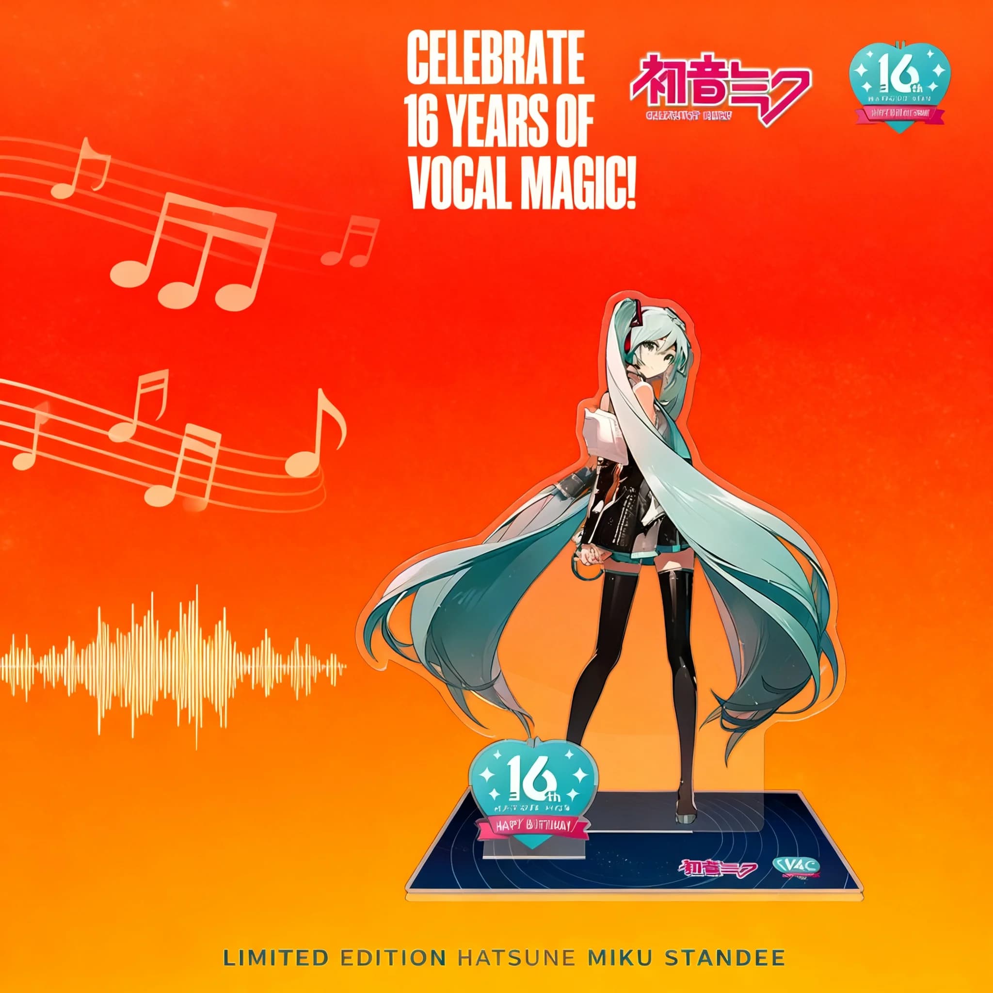 Hatsune Miku Game Anime Nuovo Espositore da Tavolo in Acrilico Bifacciale con Scena, Statuetta da Collezione, Merchandising