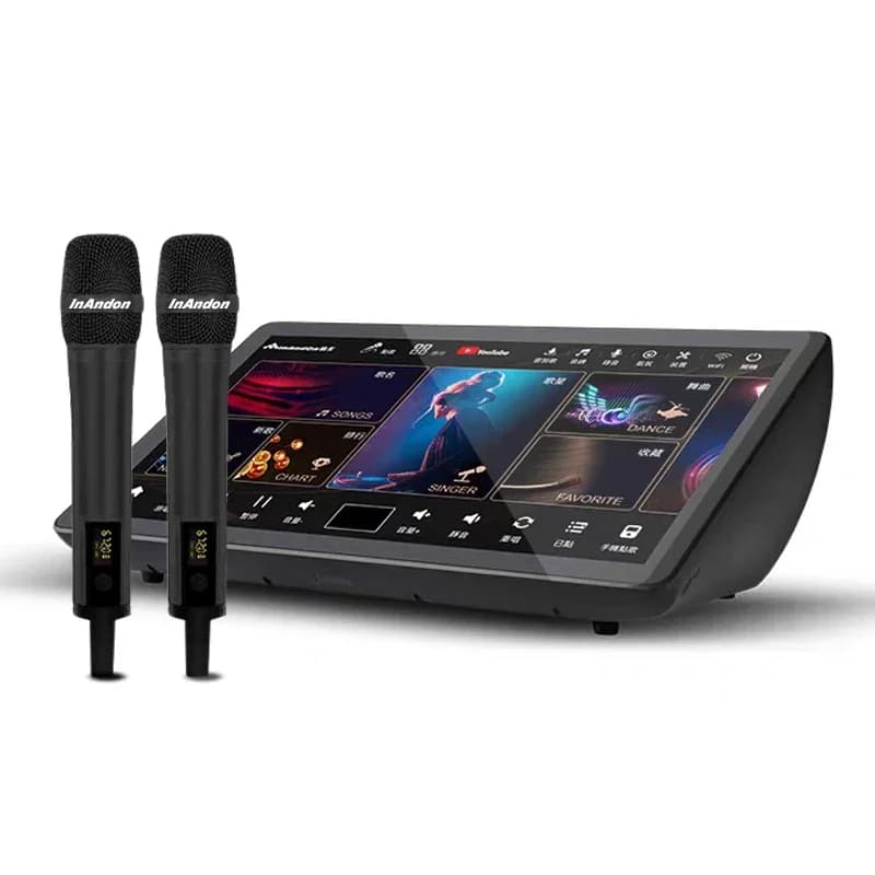 2025 InAndOn Latest 19.5 5in1 4T Professional Portable Karaoke Player Durable Using Karaoke Machine Home Theater KTV System