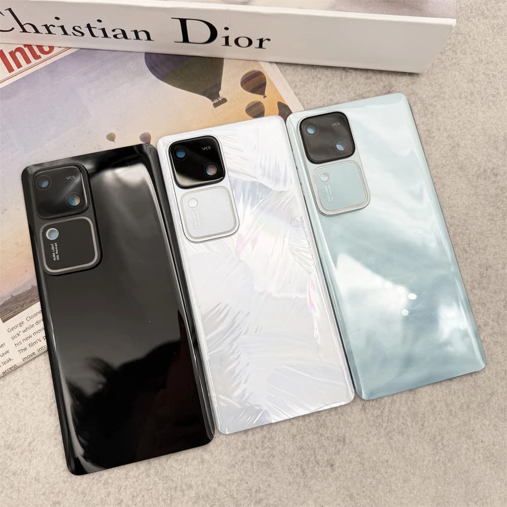 Original Back Glass For Vivo V30/V30 Pro Battery Glass Back Cover Rear Door Lid Housing Panel Repair Parts &Camera Lens Frame