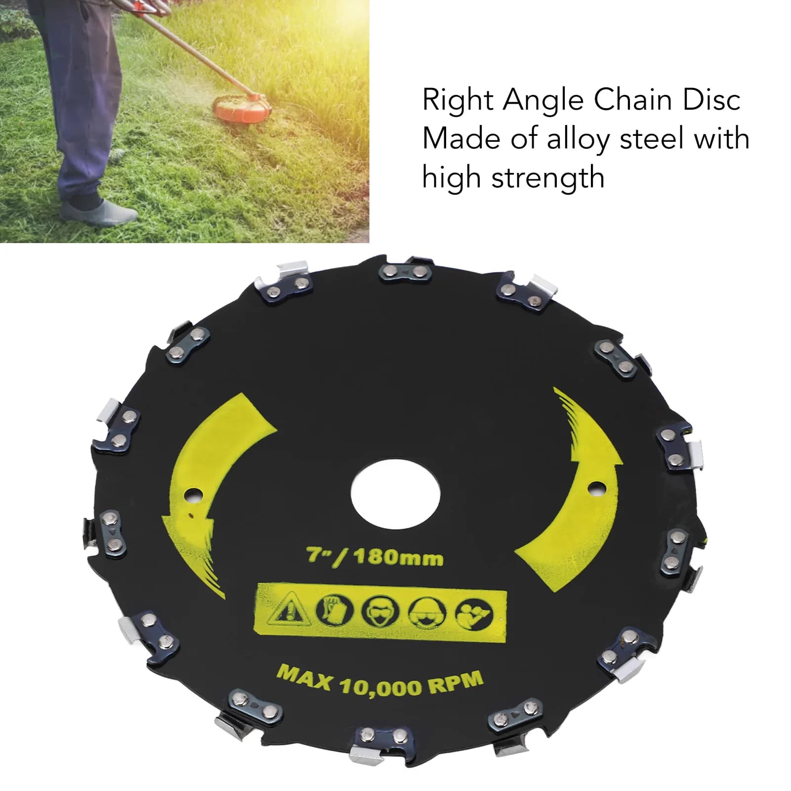 Disco per ruota per motosega con lama in acciaio legato Dis per sega a catena ad angolo retto per modellatura di intaglio in legno e plastica