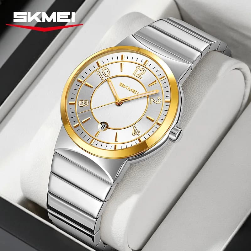 9401 Luxury Mens Steel Band Watch Original Business Quartz Wristwatch Waterproof Watches for Man Clock Reloj Hombre 2026