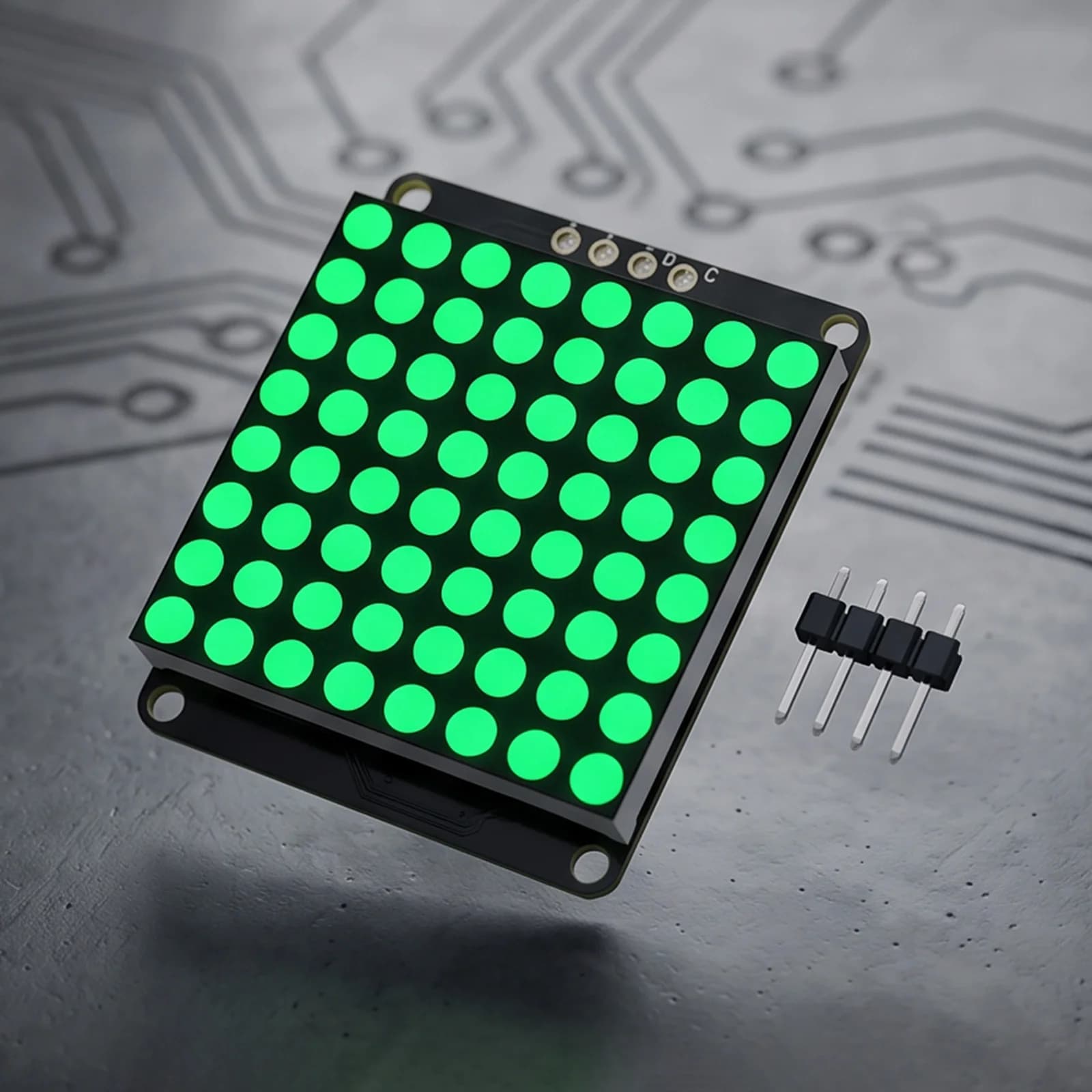 8x8 LED Display Control Module I2C Interface LED Dot Matrix Drive Control Module Board HT16K33 Driver Compatible for Arduino