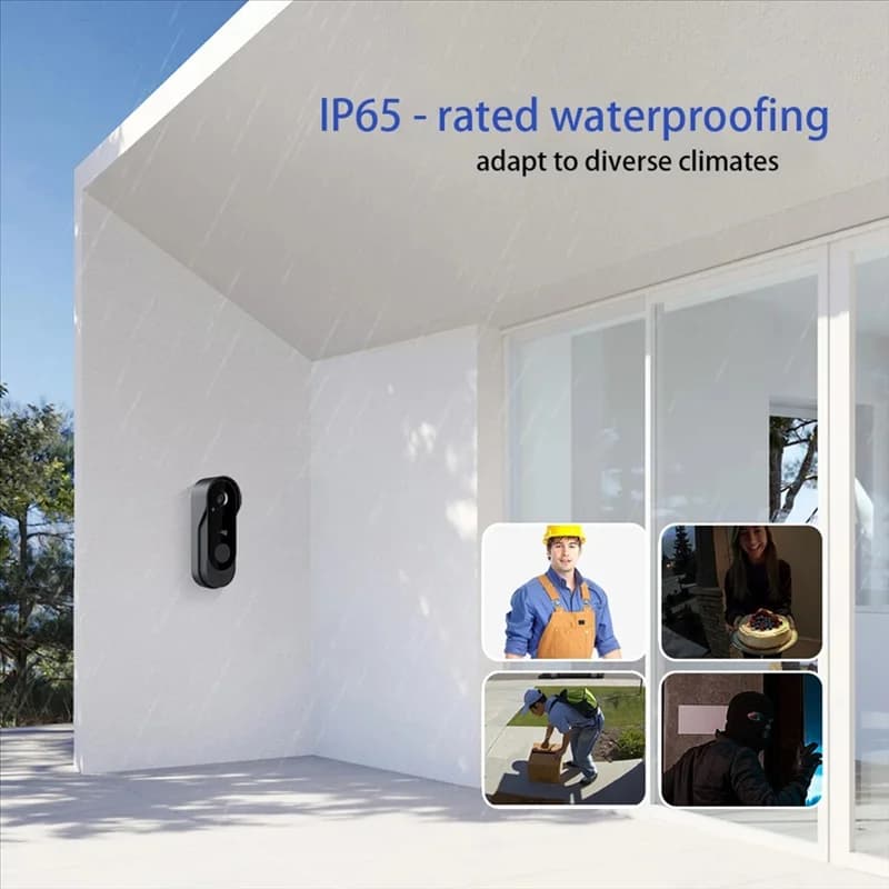 A69Z Protezione Smart Home 2.4G Wifi Campanello senza fili Telecamera 720P Videocitofono Visione notturna impermeabile esterna