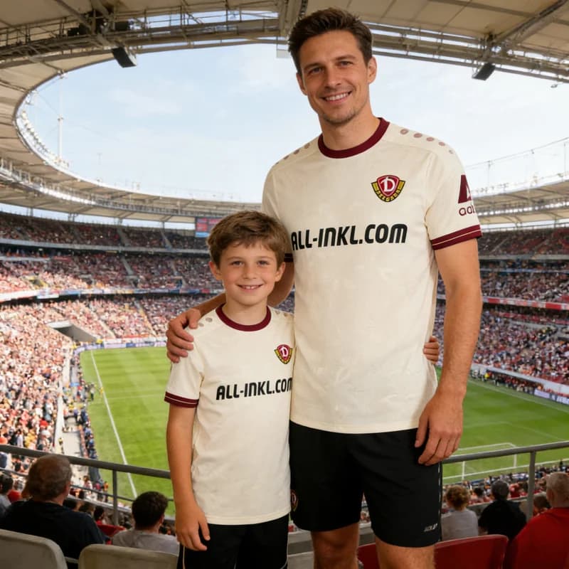 Maglia da Calcio Traspirante 2026 per Uomo e Ragazzo, Maglia da Casa e Trasferta per Adulti e Ragazze, D-Dynamo D-Dresden