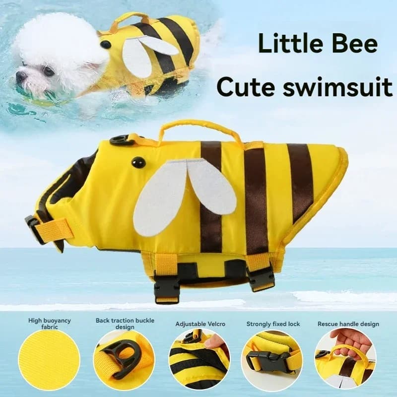 Giubbotto di salvataggio per cani Giacca riflettente per animali domestici Vestiti estivi Costumi da bagno per cuccioli Giubbotto di salvataggio per cani Costume da bagno di sicurezza Forniture per cani