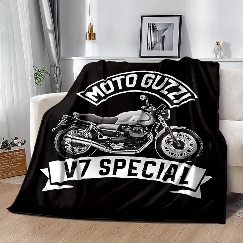 Guzzi moto logo stampato coperta coperta calda per bambini coperta morbida e confortevole coperta da viaggio per la casa regalo di compleanno