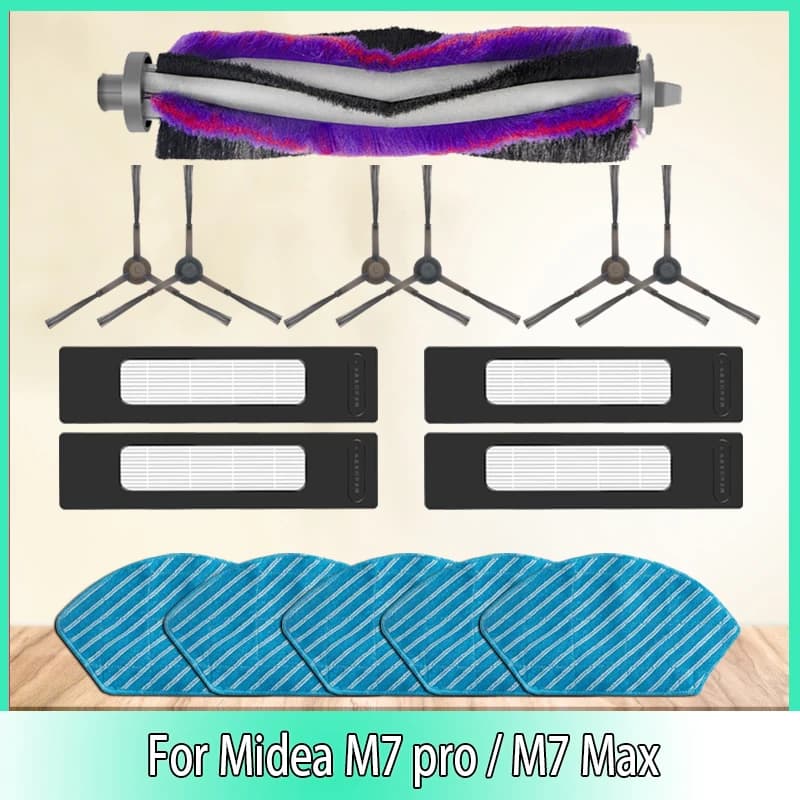 Spazzola laterale principale Filtro HEPA Mop Panno per Midea M7 PRO /M7 MAX Per Fakir rs 770 Robot Aspirapolvere Accessori di ricambio