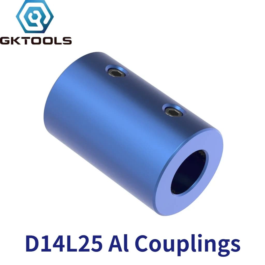 GKTOOLS D14L25 Giunti in lega di alluminio Foro 3/3.17/4/5/6/6.35/7/8mm Blu Accoppiatore albero flessibile Stampanti 3D Parte motore passo-passo