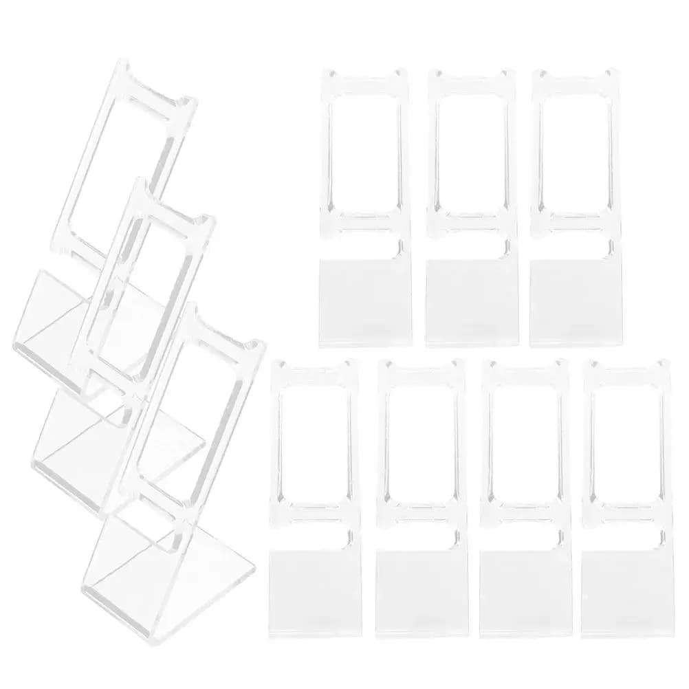 50Pcs Clear Plastic Watch Display Stand Space Saving Compact Watch Holder Stand for Smartwatch Bracelet Jewelry Retail Counter