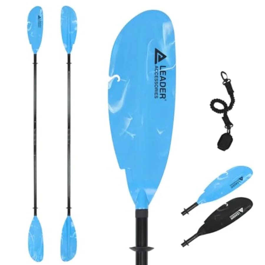 Pagaia Regolabile per Kayak e Canoa: Pagaie da Kayak e Canoa 90-98 pollici/230-250 cm - Pagaie Galleggianti in Alluminio per Kayak e Pesca