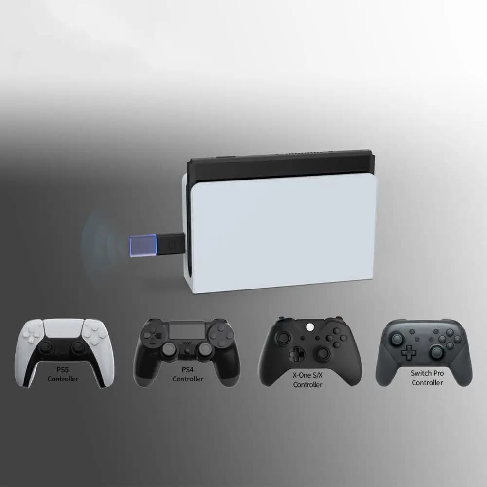 1/2/5 Pezzi Ricevitore Bluetooth USB per Switch Xbox One S/X, Adattatore Wireless per Controller di Gioco, Accessori per Gaming