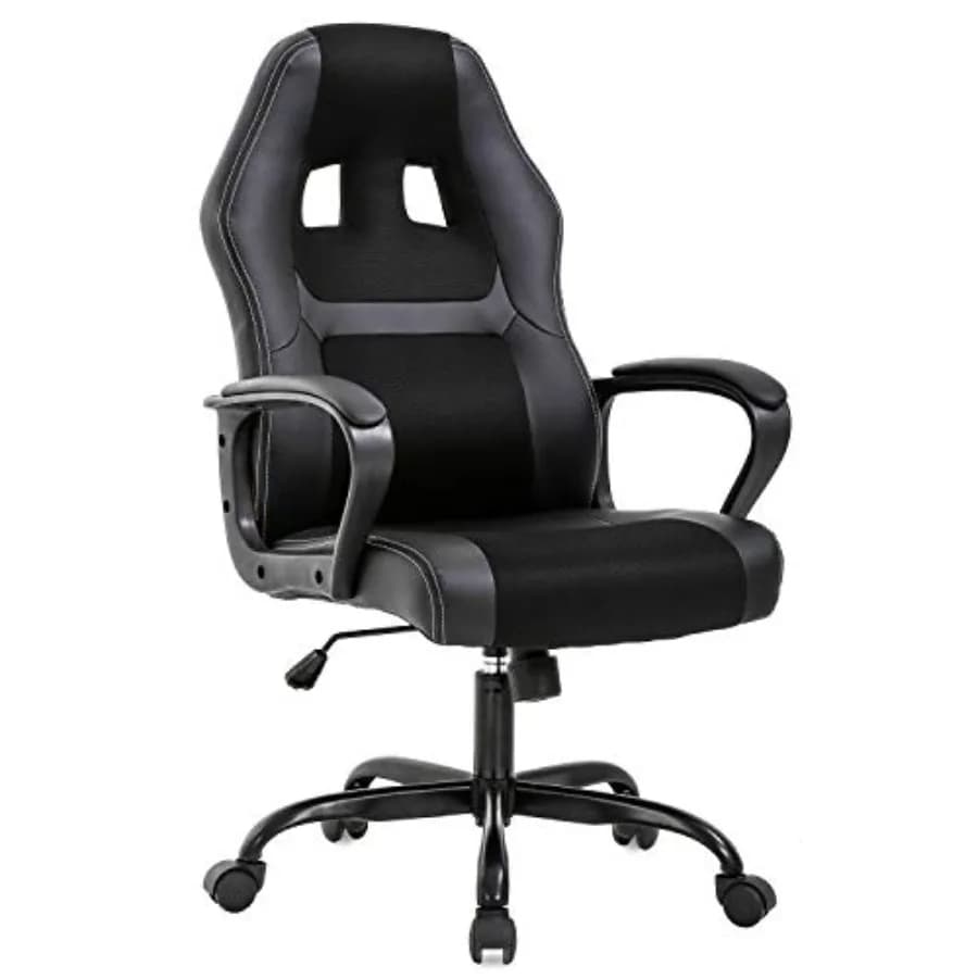 Sedia da Ufficio, Sedia da Gaming per PC, Sedia da Scrivania Economica, Sedia Ergonomica in Pelle PU, Sedia Direzionale per Computer con Supporto Lombare per Donne e Uomini