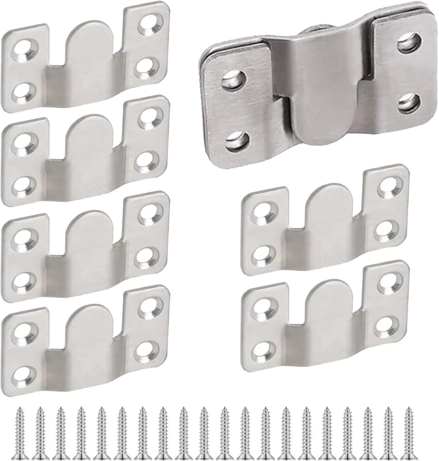4 paia di staffe a incasso, clip a Z interconnesse per appendere quadri pesanti, ganci in acciaio inossidabile per cornici di grandi dimensioni