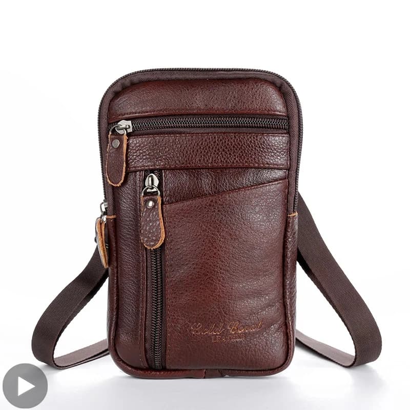 Borsa a tracolla in vera pelle da uomo, marsupio da cintura, marsupio da vita, marsupio a marsupio, marsupio a banana