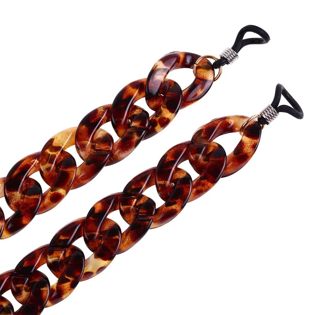 Catena per occhiali con texture di guscio di tartaruga antiscivolo universale per uomo Donna Occhiali da sole Corda per occhiali Tracolla in lega di PVC