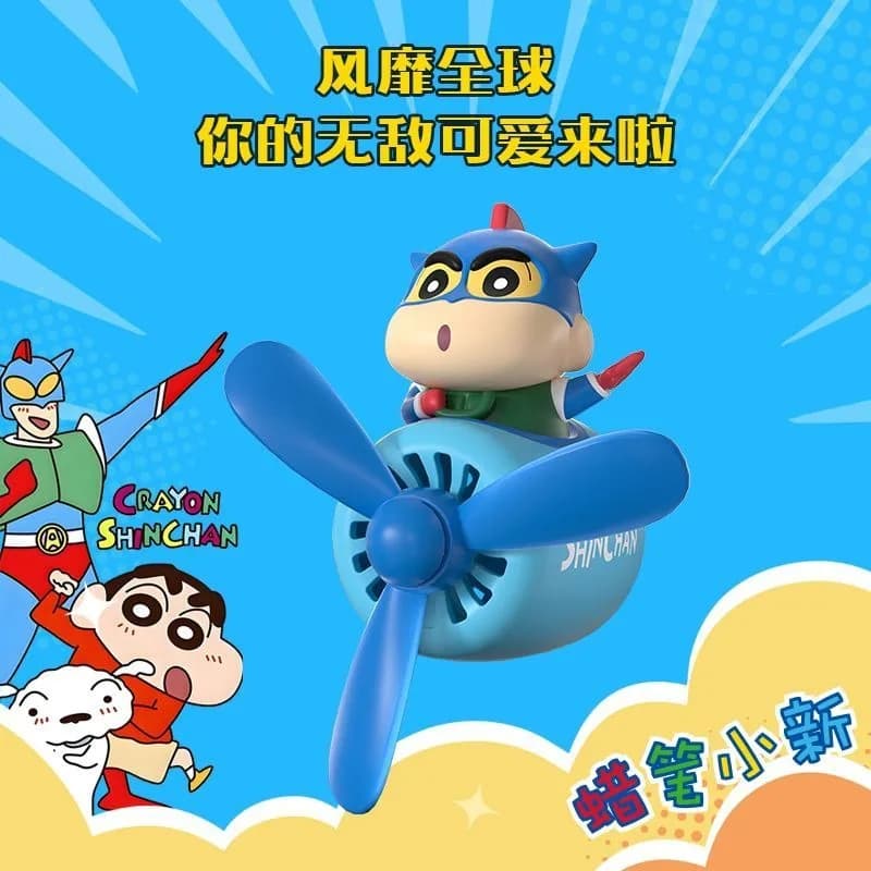 Anime Crayon Shinchan Cartoon Style Car Aromatherapy FruitFlower Smell Diffuser Rotating Propeller Air Freshener Decoration Gift