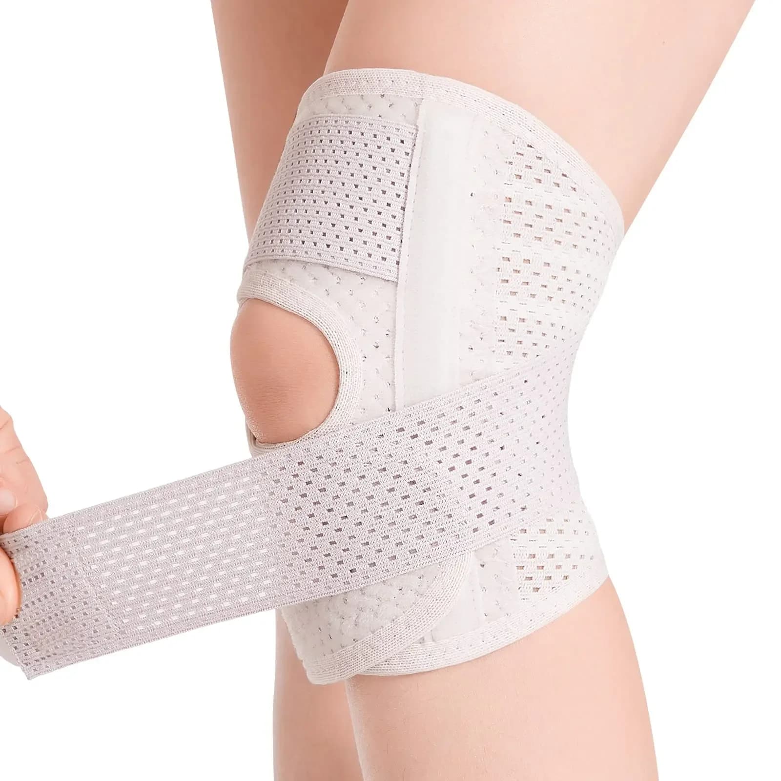 1 pz unisex ginocchiera con stabilizzatori laterali alleviare la strappo menisco dolore al ginocchio artrite sollievo dal dolore articolare supporto per ginocchio traspirante