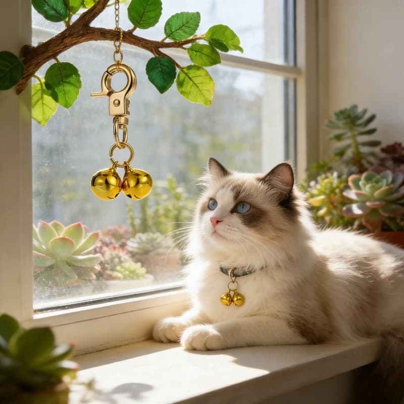 Campanello per Collare per Animali Domestici, Accessorio in Metallo Fai-da-Te con Suono Nitido per Cani e Gatti, Decorazione Carina da Appendere, Durevole e Leggero